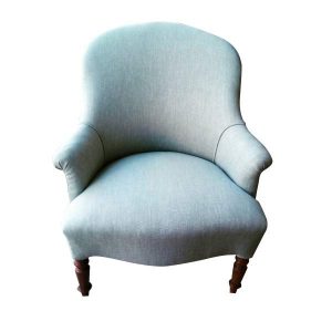 Professionally Reupholstered Farmhouse Armchair in Warwick Fabric